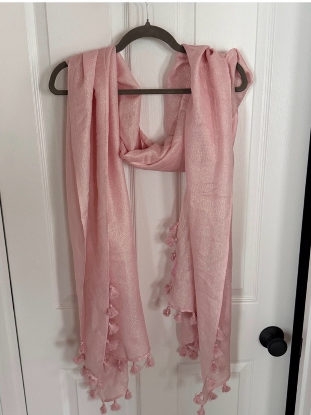Lilly Pulitzer Pink Tassel Wrap Scarf